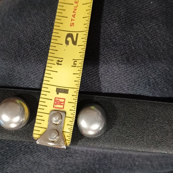 GAP Black Studded Leather Belt with Silver Hardware - Picture 5 of 5